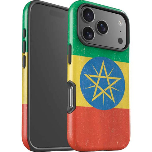 Ethiopia Flag Distressed iPhone 17 Pro Max Impact Case